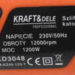 Casa si Gradina - Constructii - Scule electrice si accesorii - Polizoare - Polizor unghiular, Kraft&Dele KD3048, 1200W, 12000 rpm, 125mm - Infinity.ro