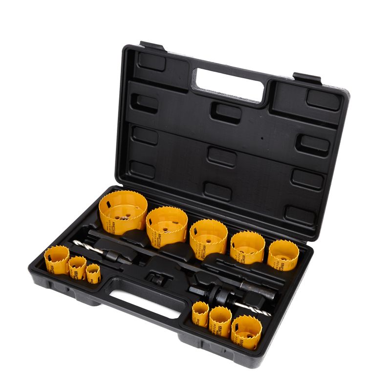 Casa si Gradina - Constructii - Scule electrice si accesorii - Seturi si accesorii pentru gaurit si insurubat - Set de freze circulare pentru lemn si metal 17bucati, Kraft&Dele, KD10758 - Infinity.ro
