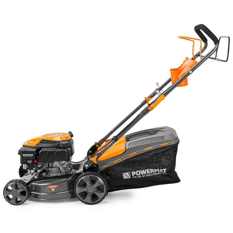 Casa si Gradina - Gradinarit si plante - Utilaje gradina - Masini de tuns iarba - Masina de tuns iarba pe benzina 5CP 40L 5in1, Powermat, PM0976 - Infinity.ro