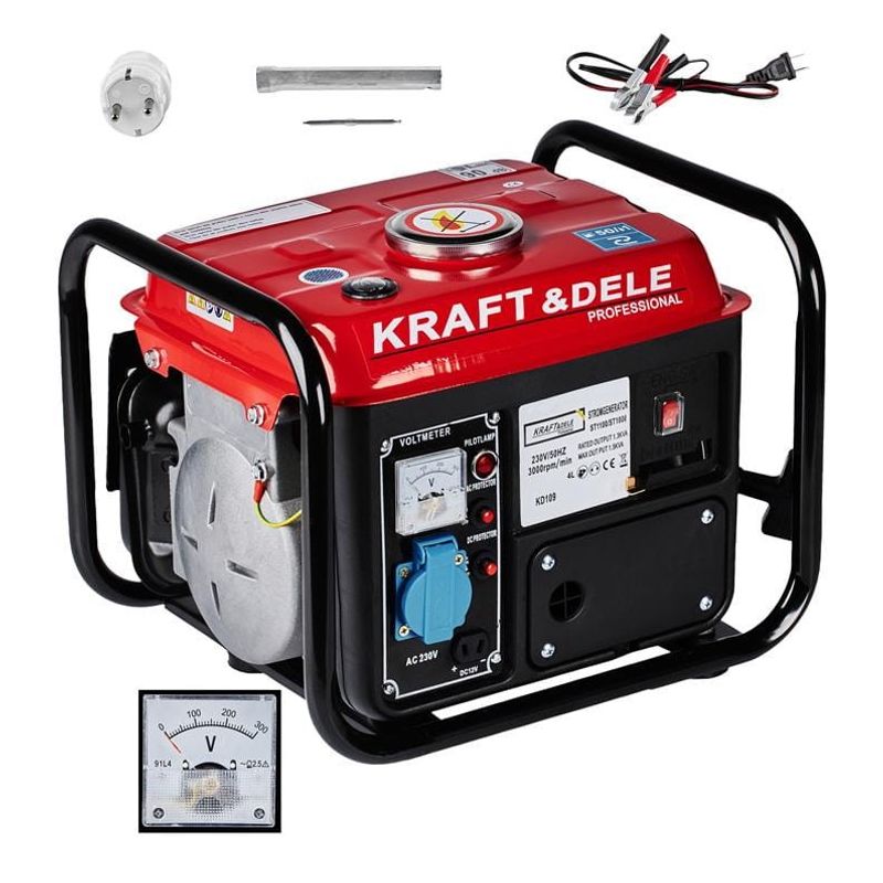Casa si Gradina - Electrice - Generatoare electrice - Generator curent 1200W 12/230V KD109 Kraft&Dele + Ulei amestec 2T cadou nr850 - Infinity.ro