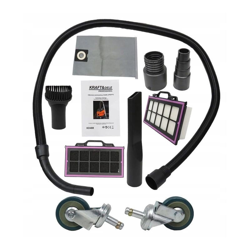 Casa si Gradina - Constructii - Utilaje constructii - Betoniere si roabe - Aspirator industrial pentru constructii, 30L, KD488, Kraft&Dele - Infinity.ro