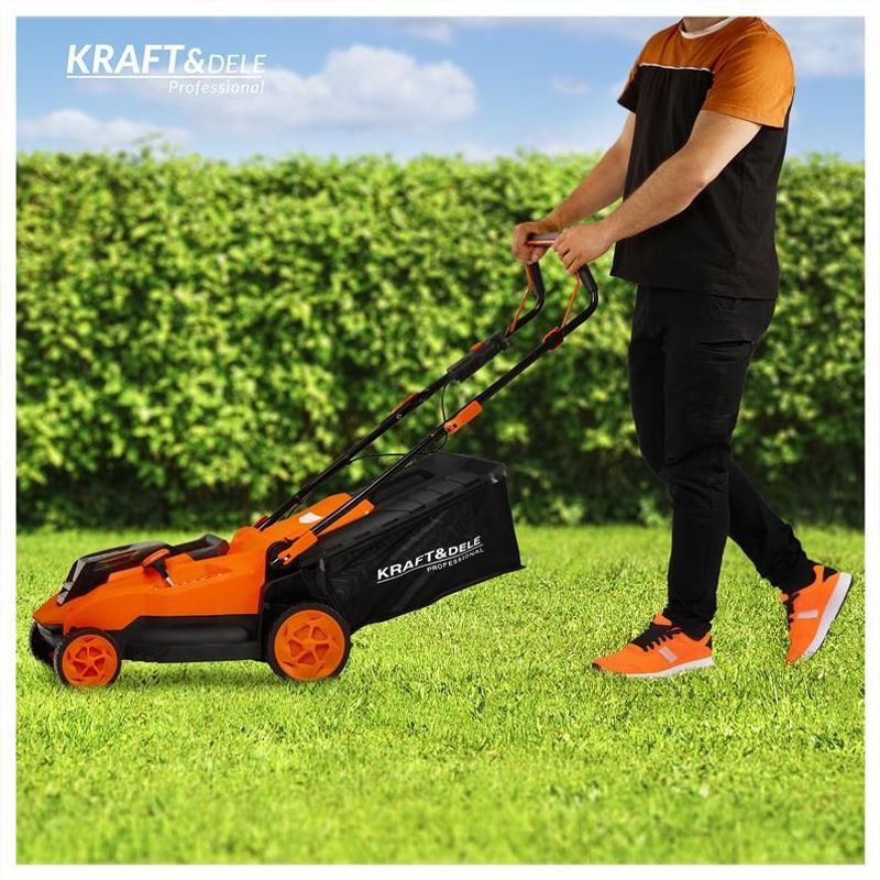 Casa si Gradina - Gradinarit si plante - Utilaje gradina - Masini de tuns iarba - Masina de tuns iarba cu baterie 50L 38CM 40V, Kraft&Dele, KD5411 - Infinity.ro