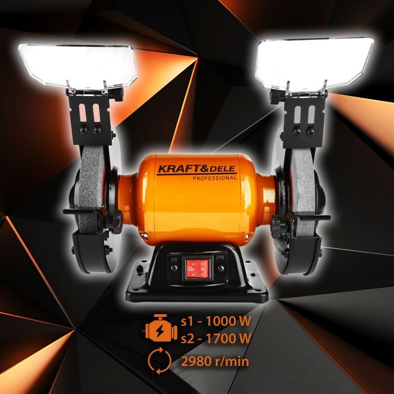 Casa si Gradina - Constructii - Scule electrice si accesorii - Polizoare - Polizor de banc, Kraft&dele, 1700W, KD565 - Infinity.ro