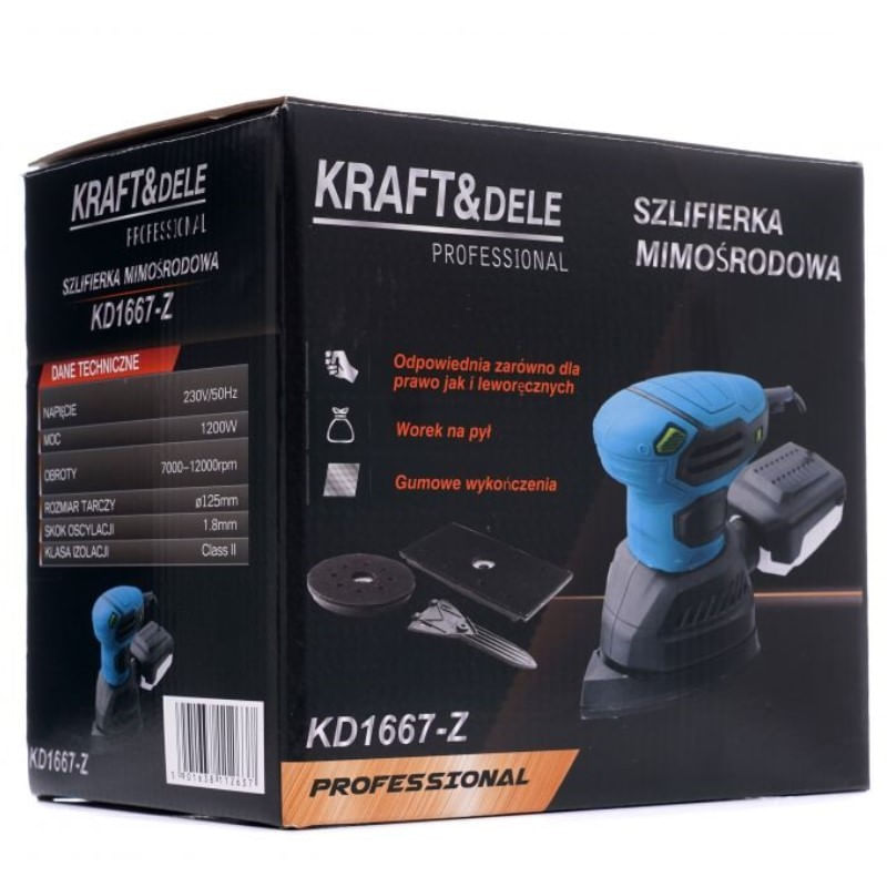 Casa si Gradina - Constructii - Scule electrice si accesorii - Slefuitoare - Slefuitor excentric, Kraft&Dele, KD1667-Z, 1200W, 12000rpm - Infinity.ro