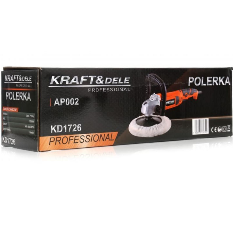 Casa si Gradina - Constructii - Scule electrice si accesorii - Polizoare - Masina de polisat si lustruit, Kraft&Dele, 2600 W, 180 mm, turatie reglabila - Infinity.ro
