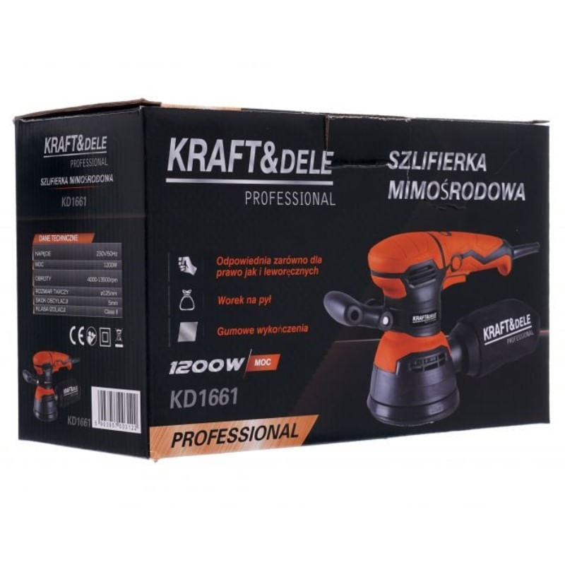 Casa si Gradina - Constructii - Scule electrice si accesorii - Slefuitoare - Slefuitor excentric, Kraft&Dele, 1200 W, 125 mm - Infinity.ro