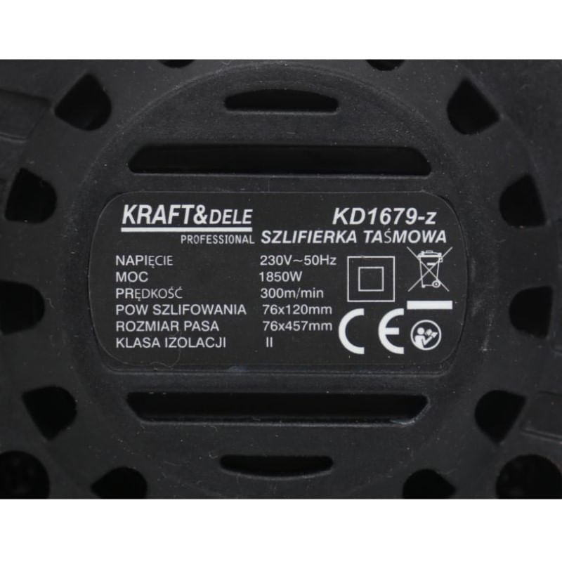 Casa si Gradina - Constructii - Scule electrice si accesorii - Slefuitoare - Masina de slefuit cu banda, Kraft&Dele, 1850 W, 76 x 120 mm - Infinity.ro