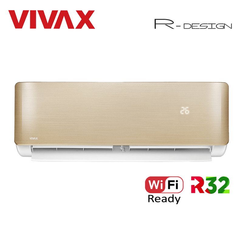Electronice si Electrocasnice - Climatizare si sisteme de incalzire - Aparate racire aer - Aer conditionat - Aer Conditionat VIVAX R-Design ACP-09CH25AERI GOLD Wi-Fi Ready R32 Inverter 9000 BTU/h - Infinity.ro
