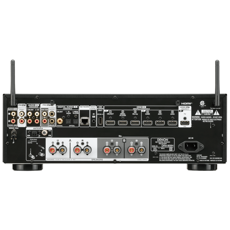 TV, Audio-Video si Foto - Audio profesionale - Amplificatoare profesionale - Amplificator Stereo Denon DRA-900H Negru, Wi-Fi, Bluetooth, 2 x 100W - Infinity.ro