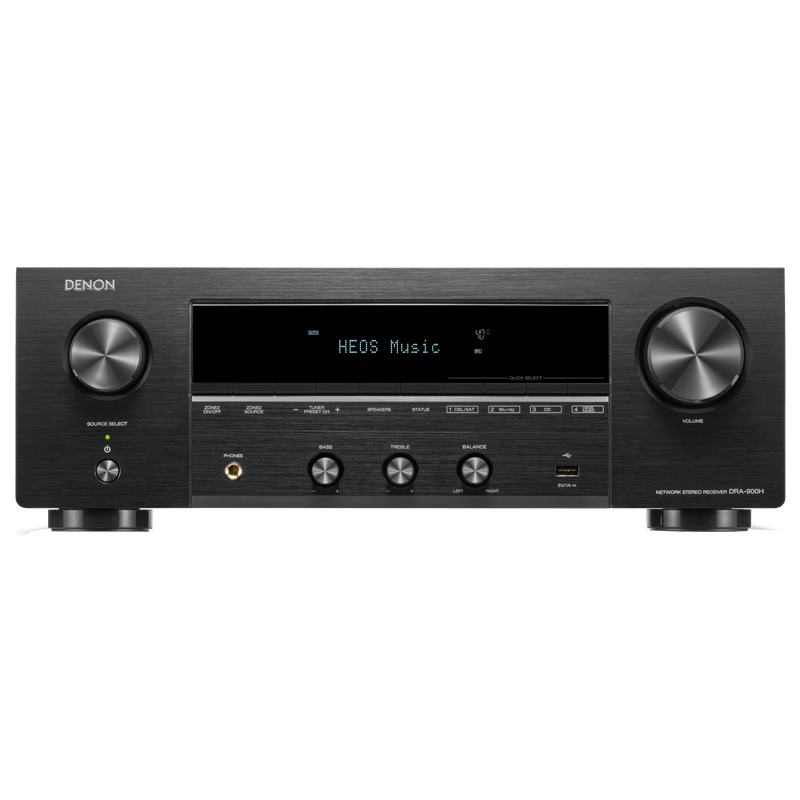 TV, Audio-Video si Foto - Audio profesionale - Amplificatoare profesionale - Amplificator Stereo Denon DRA-900H Negru, Wi-Fi, Bluetooth, 2 x 100W - Infinity.ro