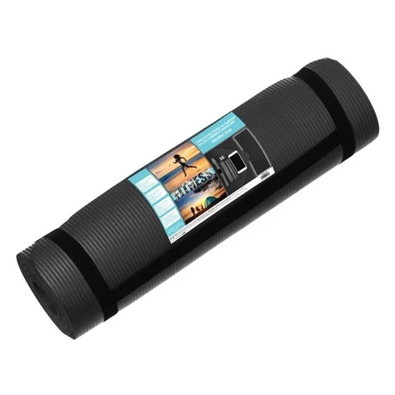 Sport si Outdoor - Fitness - Accesorii fitness - Saltele fitness - Saltea din spuma pentru yoga, fitness, aerobic - Dimensiune 180x60x1.5cm - Negru - Infinity.ro