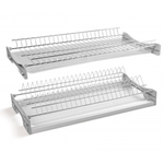 Casa si Gradina - Bucatarie si vesela - Organizare si depozitare bucatarie - Scurgator vase - Scurgator de Vase din INOX, Adsinio, 2 Rafturi, 2 Tavite de Scurgere, Pentru Dulap  de 600mm, inox - Infinity.ro