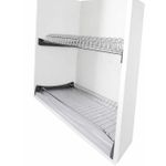 Casa si Gradina - Bucatarie si vesela - Organizare si depozitare bucatarie - Scurgator vase - Scurgator de Vase din INOX, Adsinio, 2 Rafturi, 1 Tavita de Scurgere, Pentru Dulap  de 800mm, inox - Infinity.ro