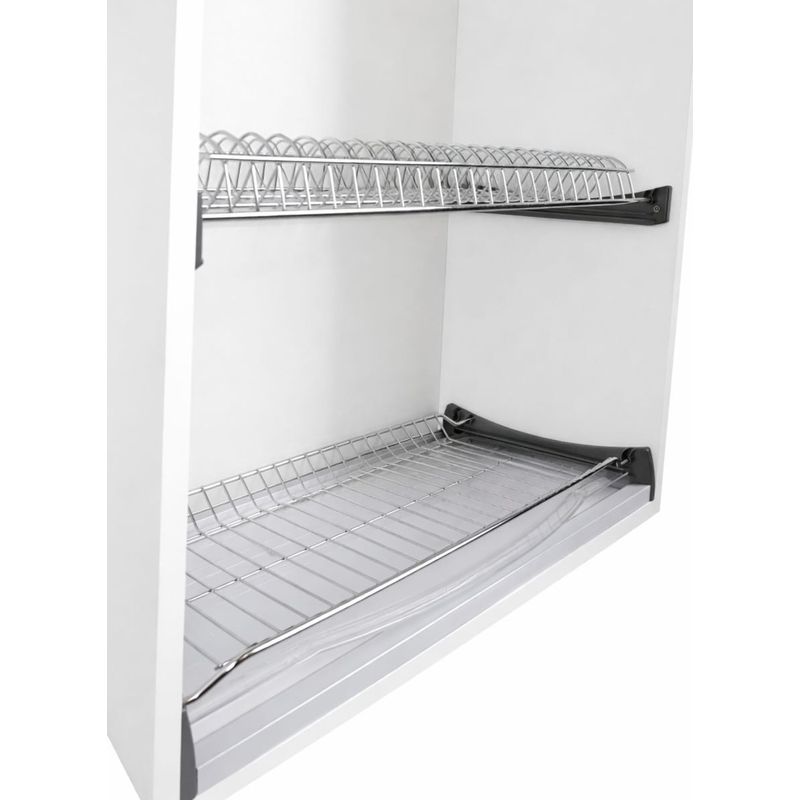 Casa si Gradina - Bucatarie si vesela - Organizare si depozitare bucatarie - Scurgator vase - Scurgator de Vase din INOX, Adsinio, 2 Rafturi, 1 Tavita de Scurgere, Pentru Dulap  de 800mm, inox - Infinity.ro