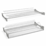 Casa si Gradina - Bucatarie si vesela - Organizare si depozitare bucatarie - Scurgator vase - Scurgator de Vase din INOX, Adsinio, 2 Rafturi, 1 Tavita de Scurgere, Pentru Dulap  de 800mm, inox - Infinity.ro