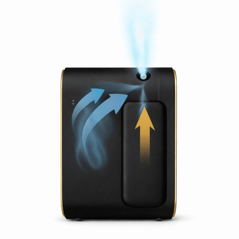 Casa si Gradina - Decoratiuni - Aromaterapie si lumanari - Difuzoare aromaterapie - Difuzor Aromaterapie Profesional, Adsinio, 350ml, Temporizator, Control prin Aplicatie, Montaj pe Perete, Negru - Infinity.ro