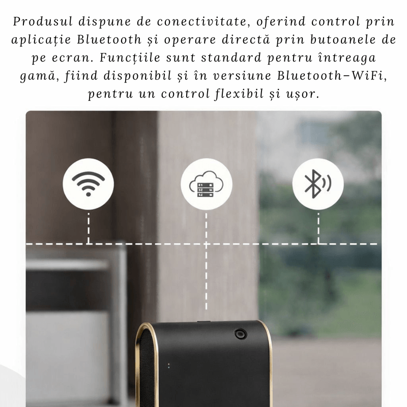 Casa si Gradina - Decoratiuni - Aromaterapie si lumanari - Difuzoare aromaterapie - Difuzor Aromaterapie Profesional, Adsinio, 350ml, Temporizator, Control prin Aplicatie, Montaj pe Perete, Negru - Infinity.ro