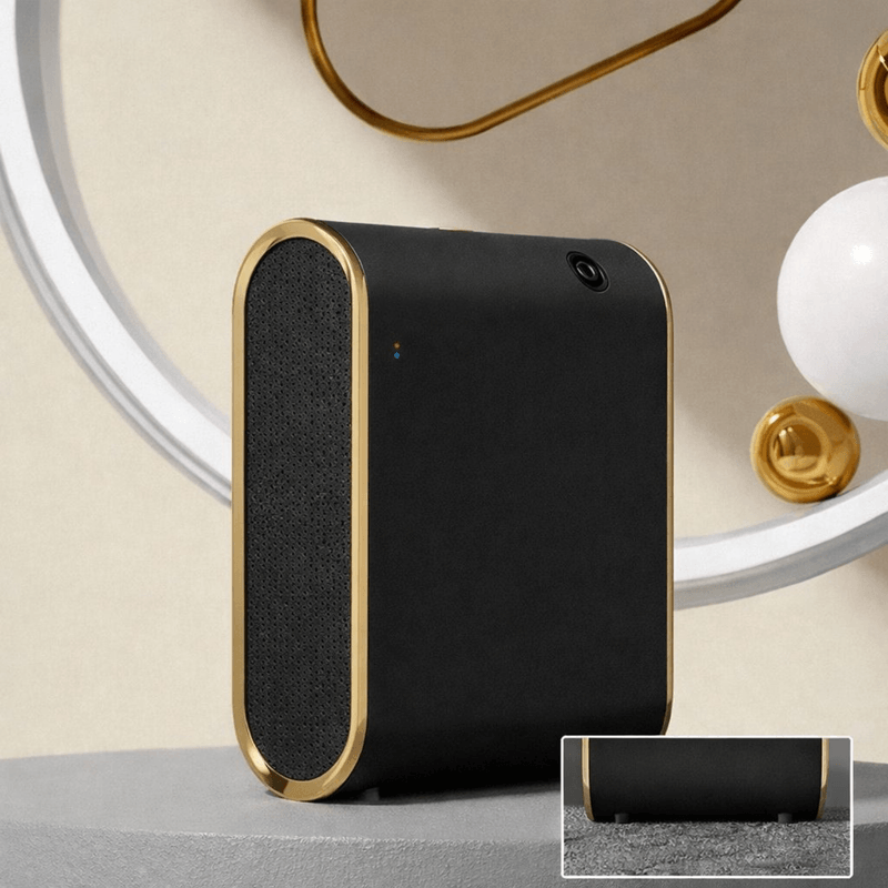 Casa si Gradina - Decoratiuni - Aromaterapie si lumanari - Difuzoare aromaterapie - Difuzor Aromaterapie Profesional, Adsinio, 350ml, Temporizator, Control prin Aplicatie, Montaj pe Perete, Negru - Infinity.ro