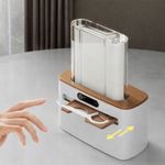 Ingrijire personala si Cosmetice - Igiena dentara - Rezerve si accesorii - Dispenser de Ata Dentara cu Senzor, Adsinio, 100 de Rezerve, Alb-Auriu - Infinity.ro