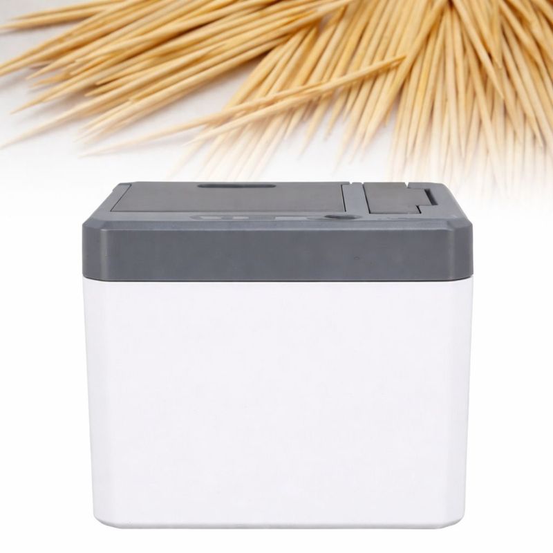 Casa si Gradina - Bucatarie si vesela - Ustensile bucatarie - Rasnite si dozatoare condimente - Dispenser de Scobitori, Adsinio, Inchidere/Deschidere cu Senzor, Negru - Infinity.ro