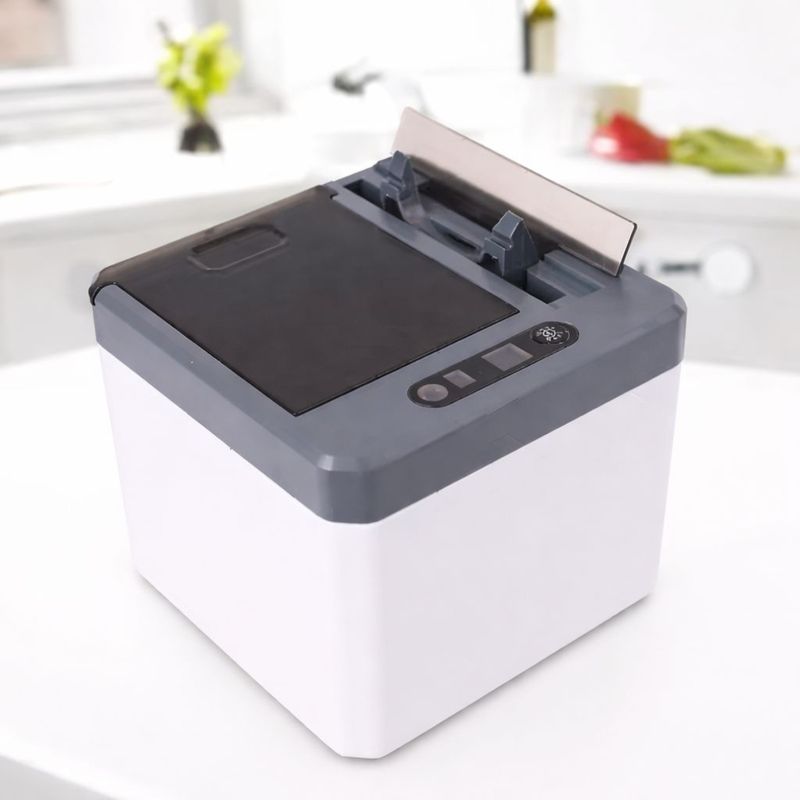 Casa si Gradina - Bucatarie si vesela - Ustensile bucatarie - Rasnite si dozatoare condimente - Dispenser de Scobitori, Adsinio, Inchidere/Deschidere cu Senzor, Negru - Infinity.ro