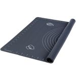 Casa si Gradina - Bucatarie si vesela - Ustensile bucatarie - Ustensile ornare prajituri - Covoras din silicon pentru framantat si copt 64×45 cm, gri - Infinity.ro