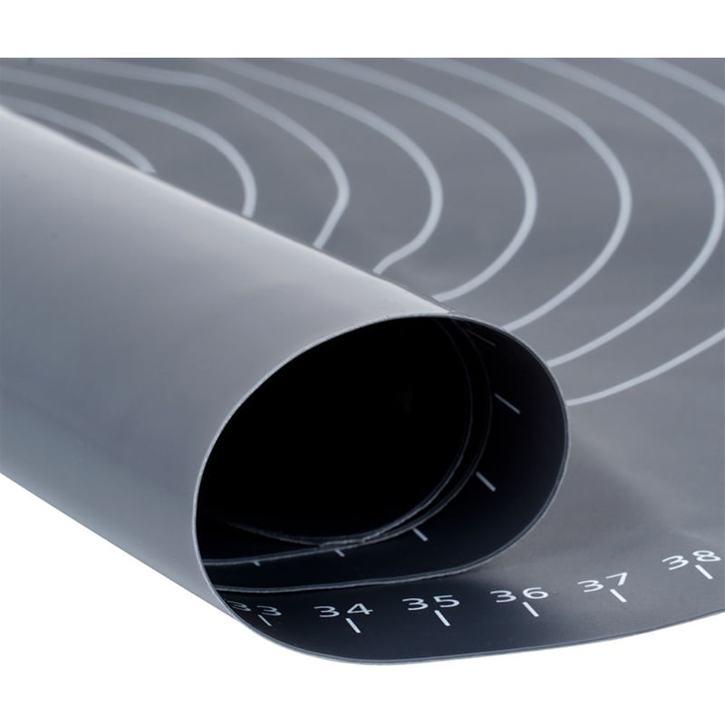 Casa si Gradina - Bucatarie si vesela - Ustensile bucatarie - Ustensile ornare prajituri - Covoras din silicon pentru framantat si copt 64×45 cm, gri - Infinity.ro