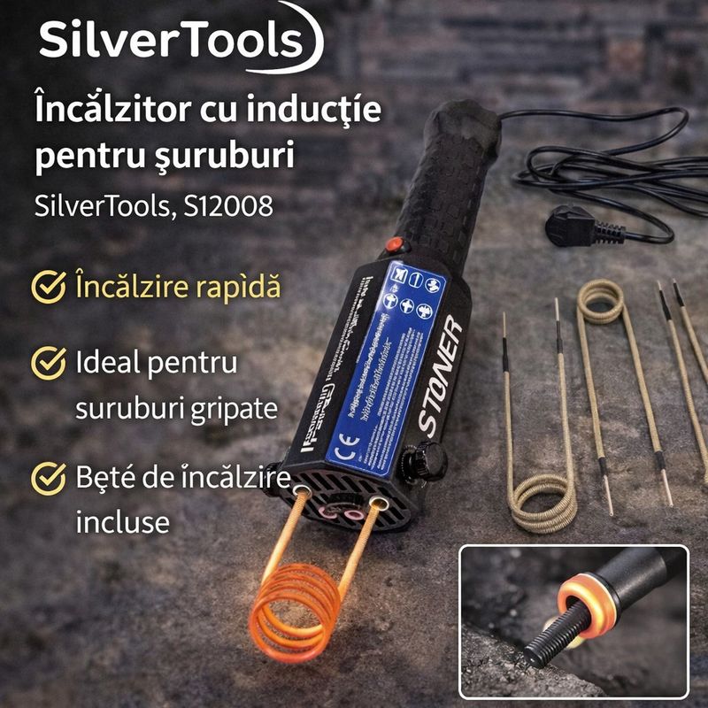 Casa si Gradina - Constructii - Scule electrice si accesorii - Aparate de sudura - Incalzitor cu inductie pentru suruburi, SilverTools, S12008 - Infinity.ro