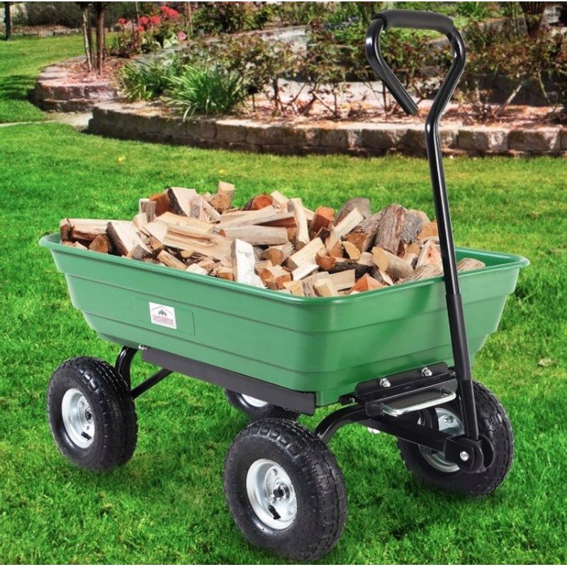 Casa si Gradina - Constructii - Depozitare, transport si protectie - Echipamente pentru transport si ridicat - Carut de transport pentru gradina 3 in 1 SilverTools S10805 300 kg - Infinity.ro