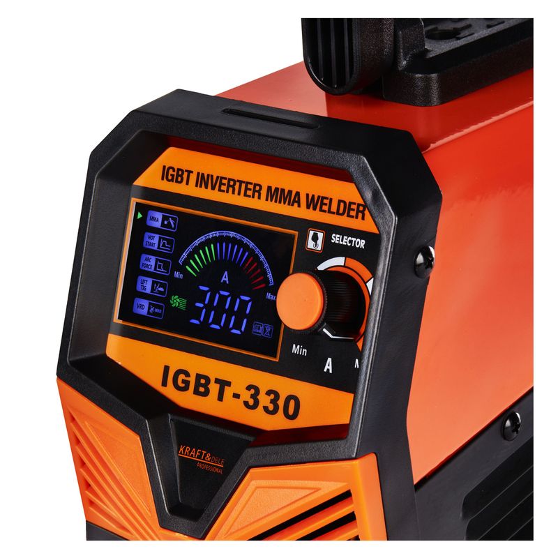 Casa si Gradina - Constructii - Scule electrice si accesorii - Aparate de sudura - Pachet aparat de sudura IGBT/MMA/LIFT/TIG 330A, Kraft&Dele, KD1878 + electrozi rutilici 2.5 mm, 2.5 kg - Infinity.ro