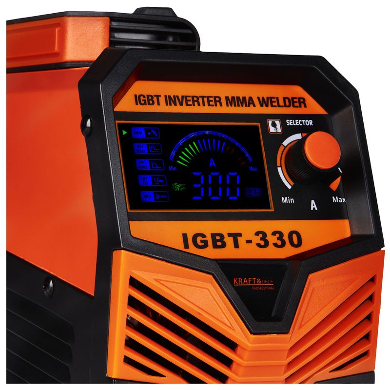 Casa si Gradina - Constructii - Scule electrice si accesorii - Aparate de sudura - Pachet aparat de sudura IGBT/MMA/LIFT/TIG 330A, Kraft&Dele, KD1878 + electrozi rutilici 2.5 mm, 2.5 kg - Infinity.ro