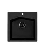 Casa si Gradina - Sanitare - Chiuveta bucatarie si accesorii - Chiuvete bucatarie - Chiuveta Bucatarie Metalac X Linea 50 Granit 500 x 500MM Sifon 90MM Negru - Infinity.ro