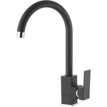 Casa si Gradina - Sanitare - Lavoar baie si accesorii - Baterii sanitare - Baterie Alveus Santo G91, monocomanda, finisaj Negru carbon - Infinity.ro