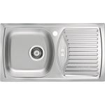 Casa si Gradina - Sanitare - Chiuveta bucatarie si accesorii - Chiuvete bucatarie - Chiuveta Bucatarie Cu O Cuva Alveus Basic 150 Satin, 78x35 Cm, Cu Picurator Pe Partea Dreapta, Inox Satinat - Infinity.ro