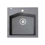 Casa si Gradina - Sanitare - Chiuveta bucatarie si accesorii - Chiuvete bucatarie - Chiuveta Bucatarie Metalac X Linea 50 Granit 500 x 500MM Sifon 90MM Grafit - Infinity.ro