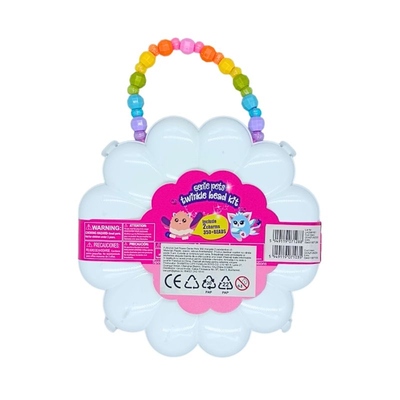 Jucarii, Copii si Bebe - Jucarii si jocuri - Jucarii & jocuri educative - Seturi de artizanat - Set margele copii, Genie Pets Twinkle Bead Kit Bufnita roz & Unicorn, 350+ piese, 3+ ani - Infinity.ro