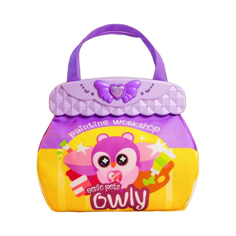 Jucarii, Copii si Bebe - Jucarii si jocuri - Jucarii & jocuri educative - Jucarii interactive - Gentuta muzicala pentru copii, Bufnita Owly, cu lumini si sunete, 25x22x5.2 cm, Genie Pets, Whimsy Workshop - Infinity.ro