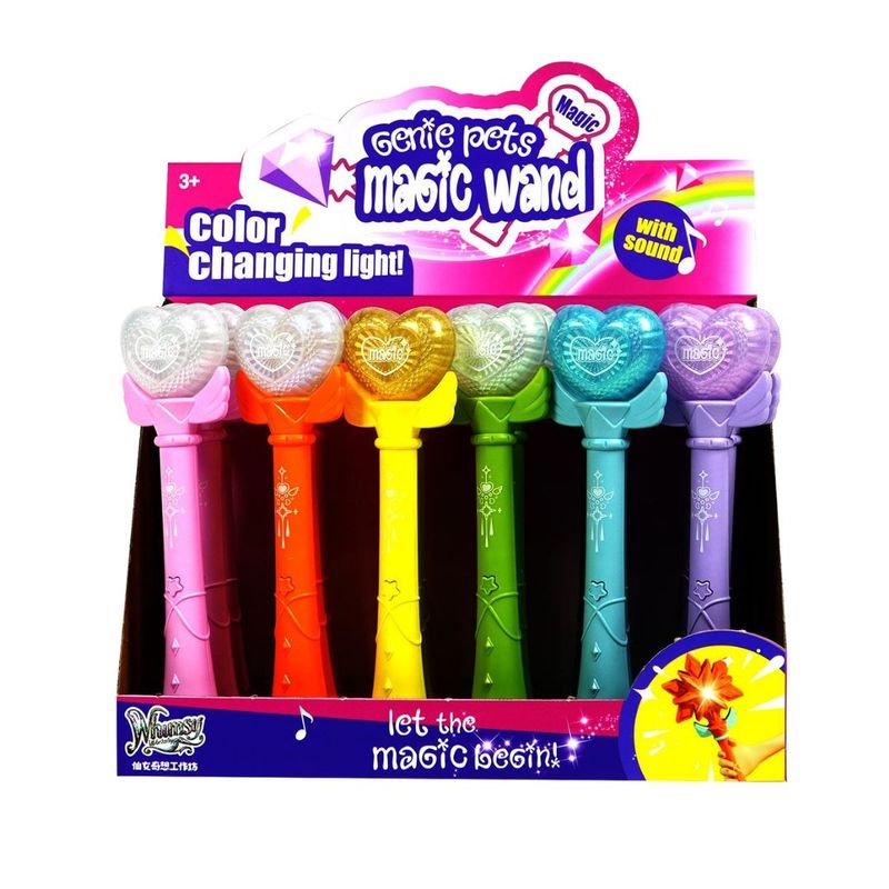 Jucarii, Copii si Bebe - Jucarii si jocuri - Jucarii & jocuri educative - Jucarii interactive - Bagheta magica mov cu inima – jucarie interactiva cu lumini led si sunete, Genie Pets, Whimsy Workshop - Infinity.ro