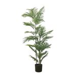 Casa si Gradina - Decoratiuni - Obiecte decorative - Plante artificiale - Planta artificiala Areca 150 cm, cu frunze verzi lungi si detalii realiste, pentru interior, ghiveci negru inclus - Infinity.ro