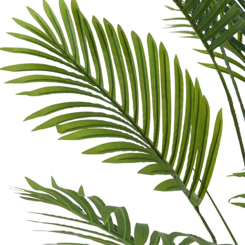 Casa si Gradina - Decoratiuni - Obiecte decorative - Plante artificiale - Planta artificiala Areca 70 cm, cu frunze verzi lungi si detalii realiste, pentru interior, ghiveci negru inclus - Infinity.ro