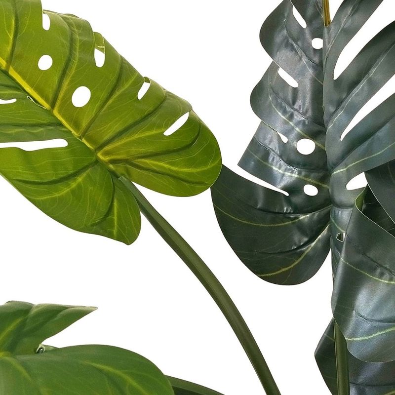 Casa si Gradina - Decoratiuni - Obiecte decorative - Plante artificiale - Planta artificiala Monstera 86 cm, cu detalii realistice, bogata in frunze verzi, aspect natural, ghiveci negru inclus - Infinity.ro
