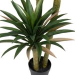 Casa si Gradina - Decoratiuni - Obiecte decorative - Plante artificiale - Planta artificiala Yucca 160 cm, cu frunze verzi si lungi, cu detalii realiste, pentru interior, ghiveci negru inclus - Infinity.ro