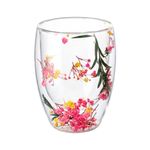 Casa si Gradina - Bucatarie si vesela - Cani si pahare - Pahare - Pahar cu insertie de flori uscate multicolore, floarea miresei, pereti dubli, sticla borosilicata, 300 ml, Aurora Bloom - Infinity.ro