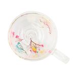 Casa si Gradina - Bucatarie si vesela - Cani si pahare - Cani si cesti - Cana cu insertie de flori uscate multicolor, hortensie, pereti dubli, sticla borosilicata, 250 ml, Aurora Bloom - Infinity.ro
