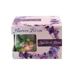 Casa si Gradina - Bucatarie si vesela - Cani si pahare - Cani si cesti - Cana cu insertie de flori uscate, hortensie multicolor, pereti dubli, sticla borosilicata, 200 ml, Aurora Bloom - Infinity.ro