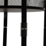 Casa si Gradina - Mobilier - Biblioteci si rafturi - Rafturi - Carucior de depozitare cu 3 cosuri rotunde din plasa metalica – Mobil cu roti, culoare negru Ø37x88 cm - Infinity.ro