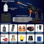 Casa si Gradina - Constructii - Scule electrice si accesorii - Aparate de spalat cu presiune - Aparat de spalat cu presiune tip pistol DASBO®, fara fir, 2 acumulatori reincarcabili, Recipient spuma,Accesorii incluse - Infinity.ro