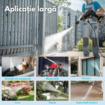 Casa si Gradina - Constructii - Scule electrice si accesorii - Aparate de spalat cu presiune - Aparat de spalat cu presiune tip pistol DASBO®, fara fir, 2 acumulatori reincarcabili, Recipient spuma,Accesorii incluse - Infinity.ro