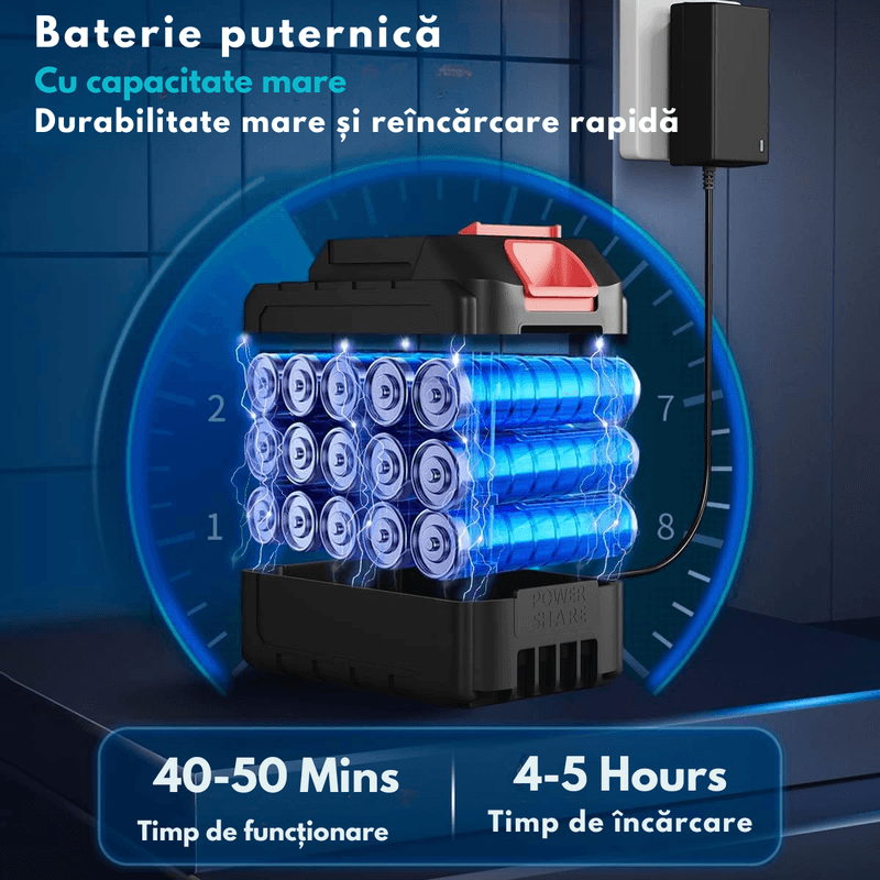 Casa si Gradina - Constructii - Scule electrice si accesorii - Aparate de spalat cu presiune - Aparat de spalat cu presiune tip pistol DASBO®, fara fir, 2 acumulatori reincarcabili, Recipient spuma,Accesorii incluse - Infinity.ro