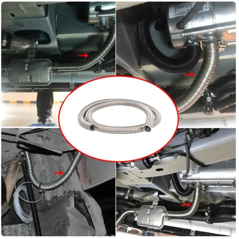 Auto si Moto - Piese auto si accesorii - Piese auto - Racorduri si furtune - Tub evacuare gaze flexibil din inox de la Paa-Auto®, cu diametru interior 24 mm - Infinity.ro